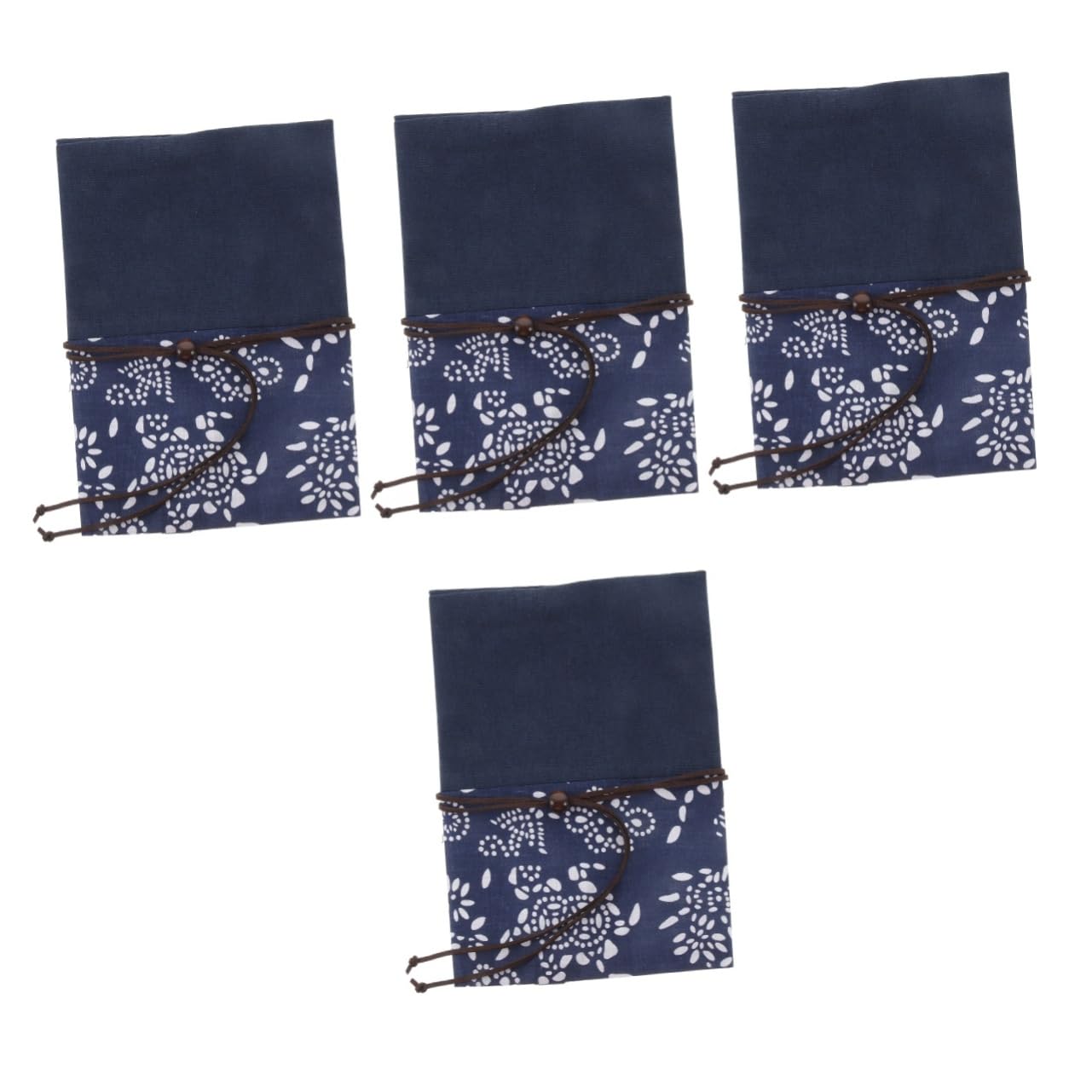 NUOBESTY Lot De 4 Couvertures De Livres En Tissu Teint Bleu Encre Protection Transparente Classeurs Scrapbooking Décoration De Livres Classeurs Intercalaires Autocollants Pochette