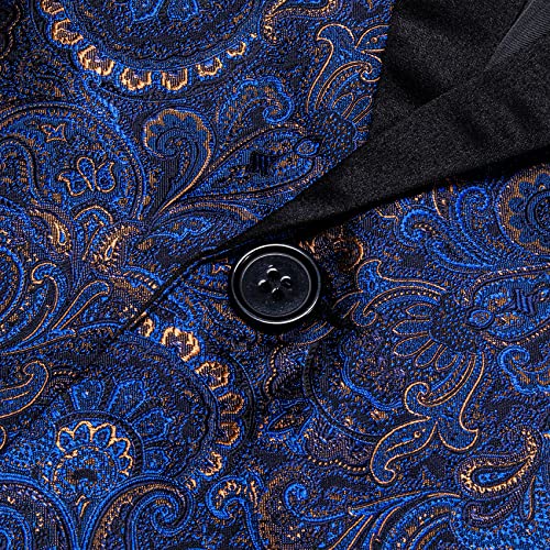 Mens Tailored Blazer Suit Floral Paisley Jacket Classic Peak Lapel Sequins Tuxedo Coat For Wedding Party Prom #TOP2