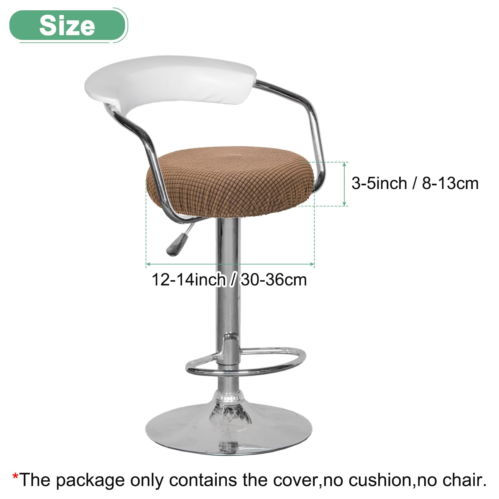 M METERXITY 1-Pack Bar Stool Covers Round - Image 3