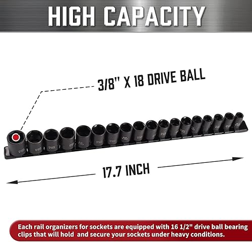 Miniatura 2 de ALOANES Organizador de enchufes de aleación de aluminio de 38 pulgadas, bastidores de enchufes resistentes, kit de soporte de enchufe de 38 pulgadas