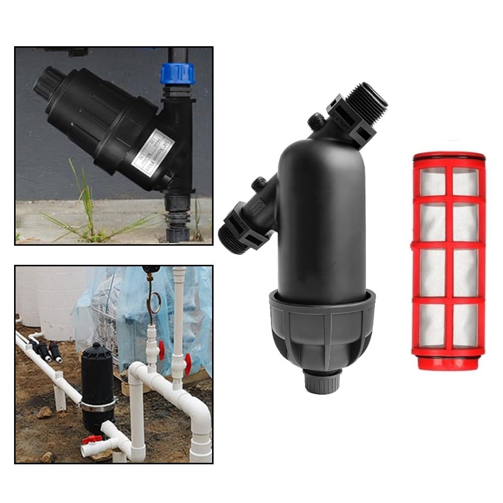 Confezione da 2 filtri a Y per irrigazione a goccia NPT con schermo in acciaio inossidabile, filtro per tubo da giardino in linea da 3/4" e 1" per agricoltura e casa