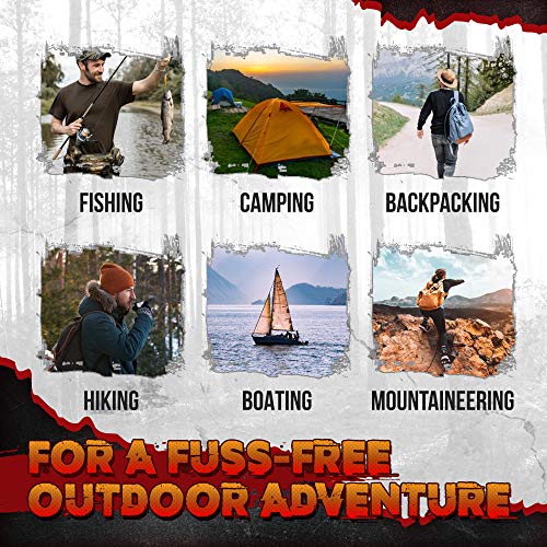 Paracord Lanyard Survival 550 Fish & Fire Cord Men's Gift Bushcraft Camping (Black Carabiner) #TOP3