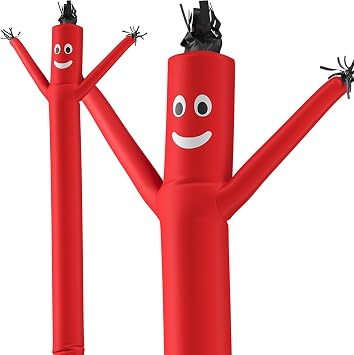LookOurWay Air Dancers Inflatable Tube Man Attachment - 20 Feet Tall Wacky Waving Inflatable Dancing Tube Guy for Business Promotion - Blower Not Included - Red