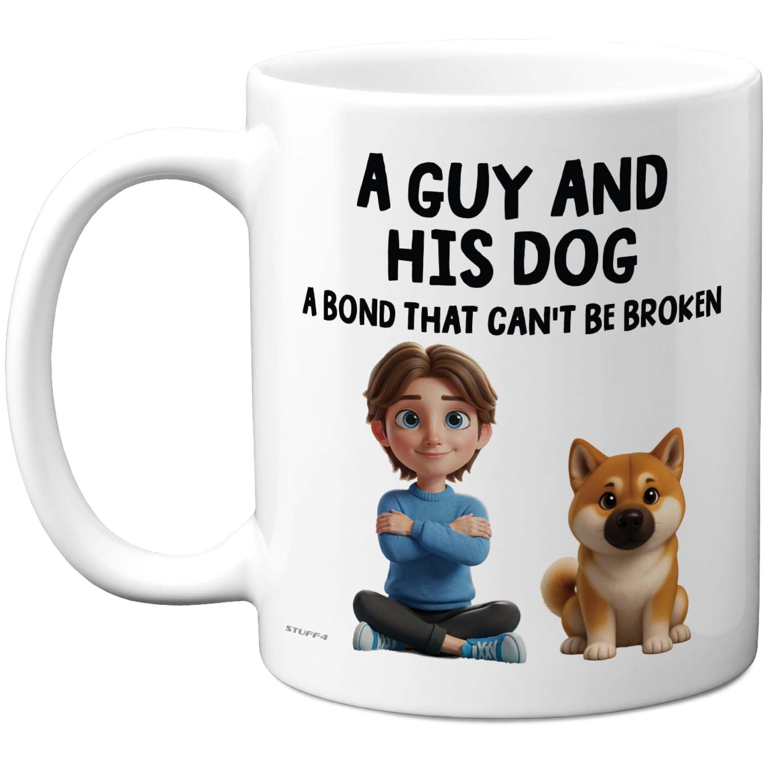 Stuff4 Dog Lover Gifts - Akita Mug - Novelty Gifts for Friend Family from Relative Friend, Dog Owner Birthday Presents, Fun Bday Presents, 11oz Ceramic Dishwasher Safe Premium Mugs