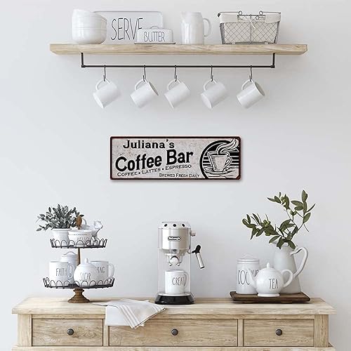 Miniatura 5 de Letrero personalizado para barra de café, decoración de pared, letreros personalizados con nombre, estación de rincón, accesorios de esquina,