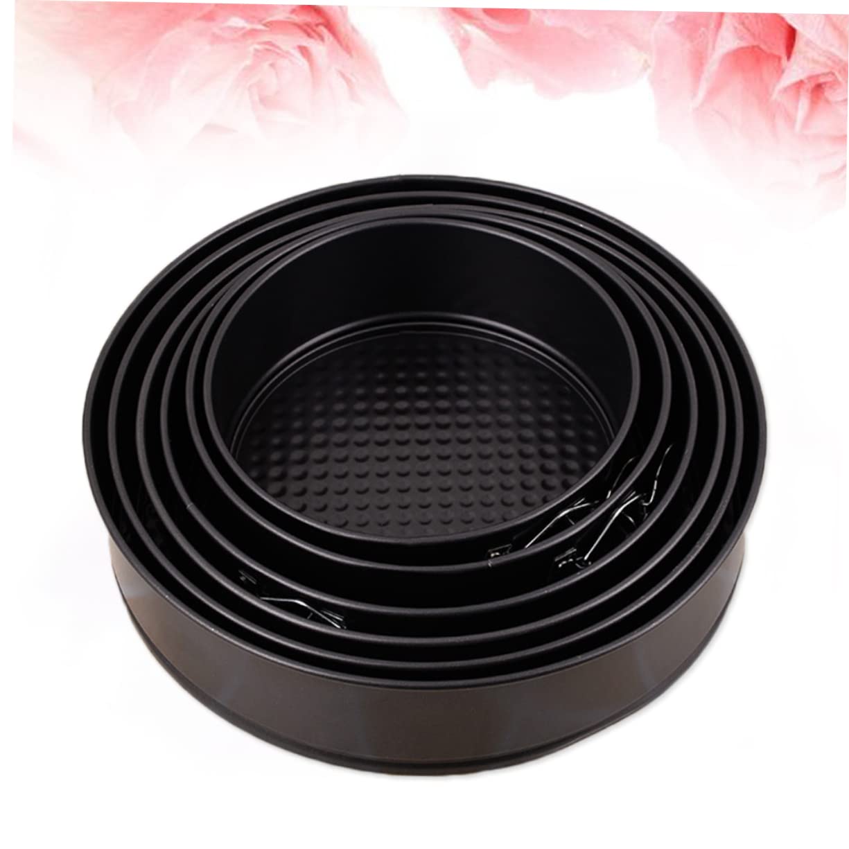 6pièce Moules à Gâteaux Ronds Antiadhésifs avec Fond Alvéolé pour Cuisson Facile et Nettoyage Simple Compatible Lave-vaisselle et Congélateur