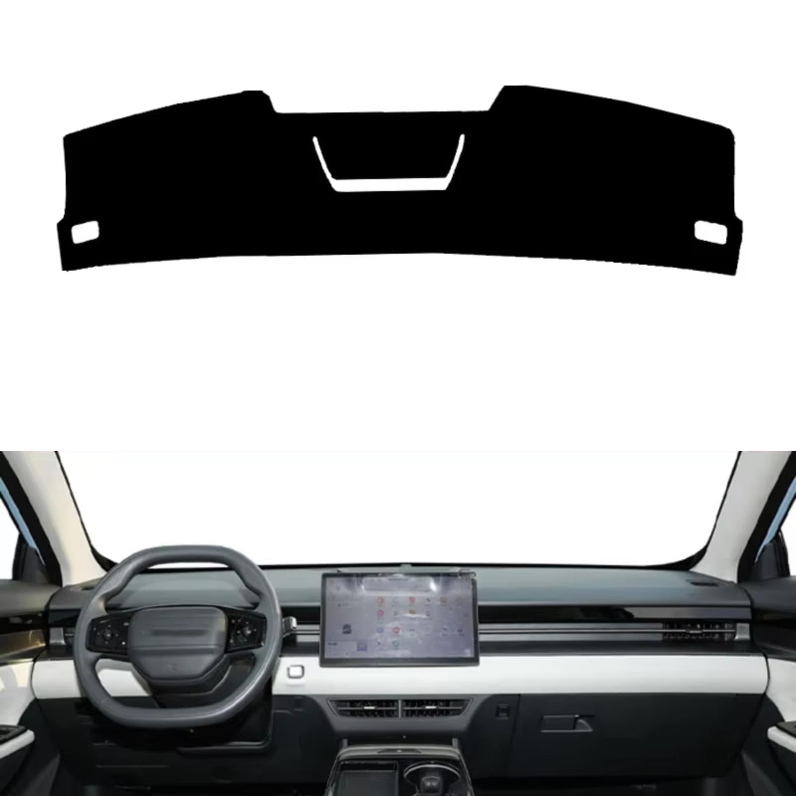 Auto Armaturenbrettmatte für Chery Jetour Dashing 2022-2024, rutschfeste Abdeckung aus Wildleder-Polyester, Schutz vor Blendung Innen Instrumententafel Abdeckungen,LHD Red Edge