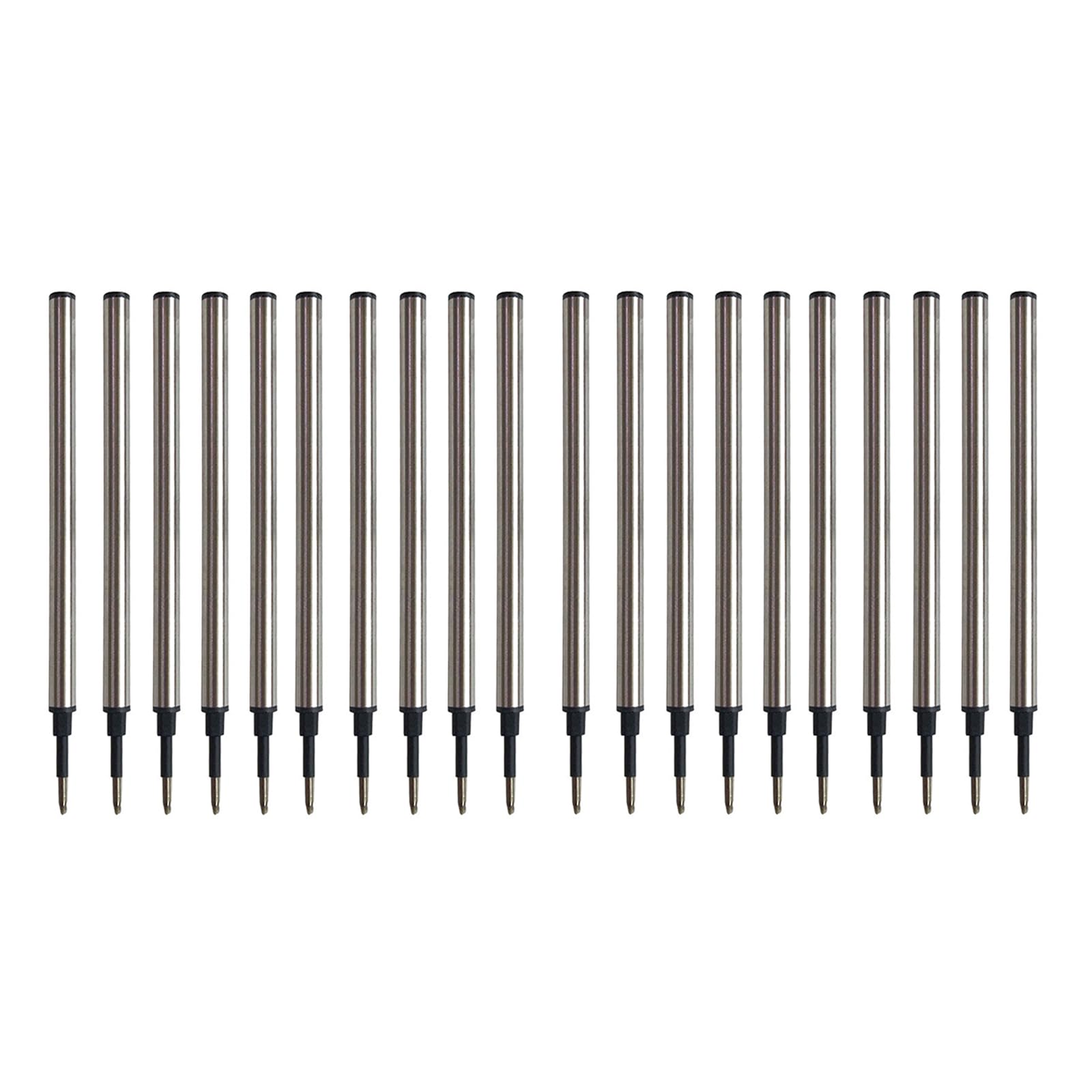 1/5 / 20Pcs Pen Refills 0.5mm Pen Ballpoint, Smooth to Write Stainless Steel Writing Need — image 1