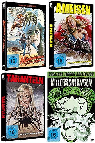 Tierhorror Klassiker Collection – Mörderbienen greifen an + Ameisen + Taranteln + Killerschlangen 4 DVD Edition - Mehr Infos/Bestellen