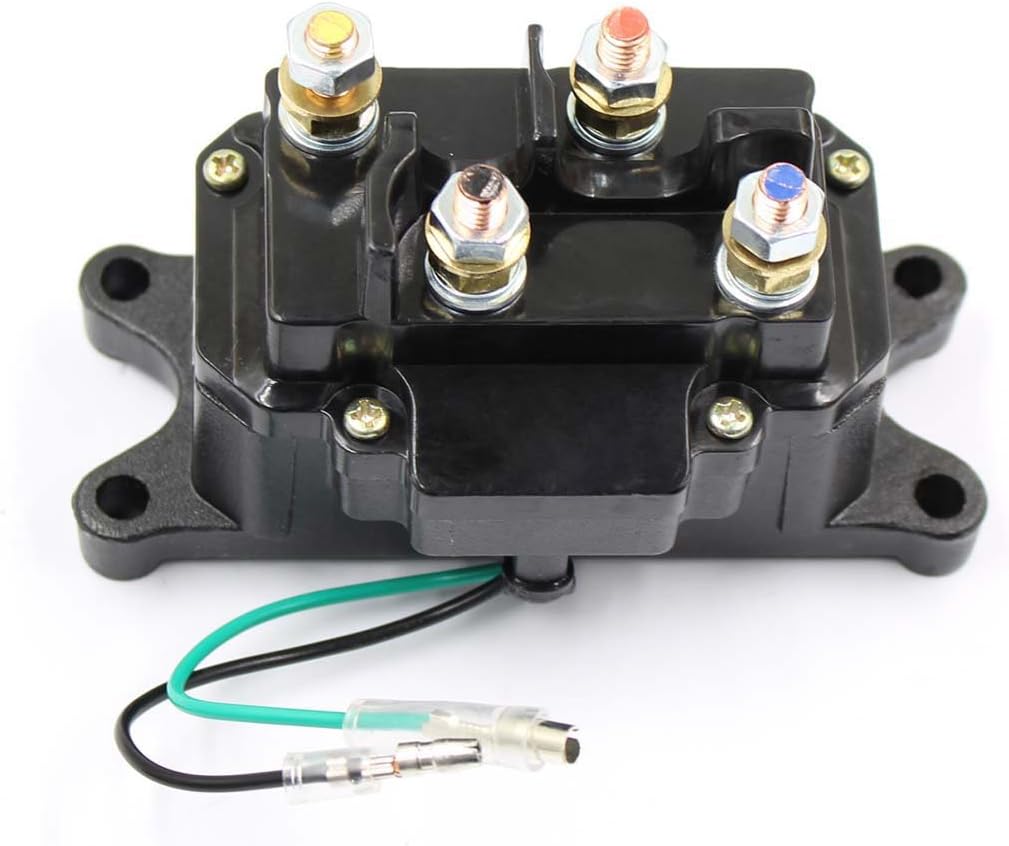 12V Solenoid Relay Contactor with Winch Rocker Thumb Switch for ATV UTV