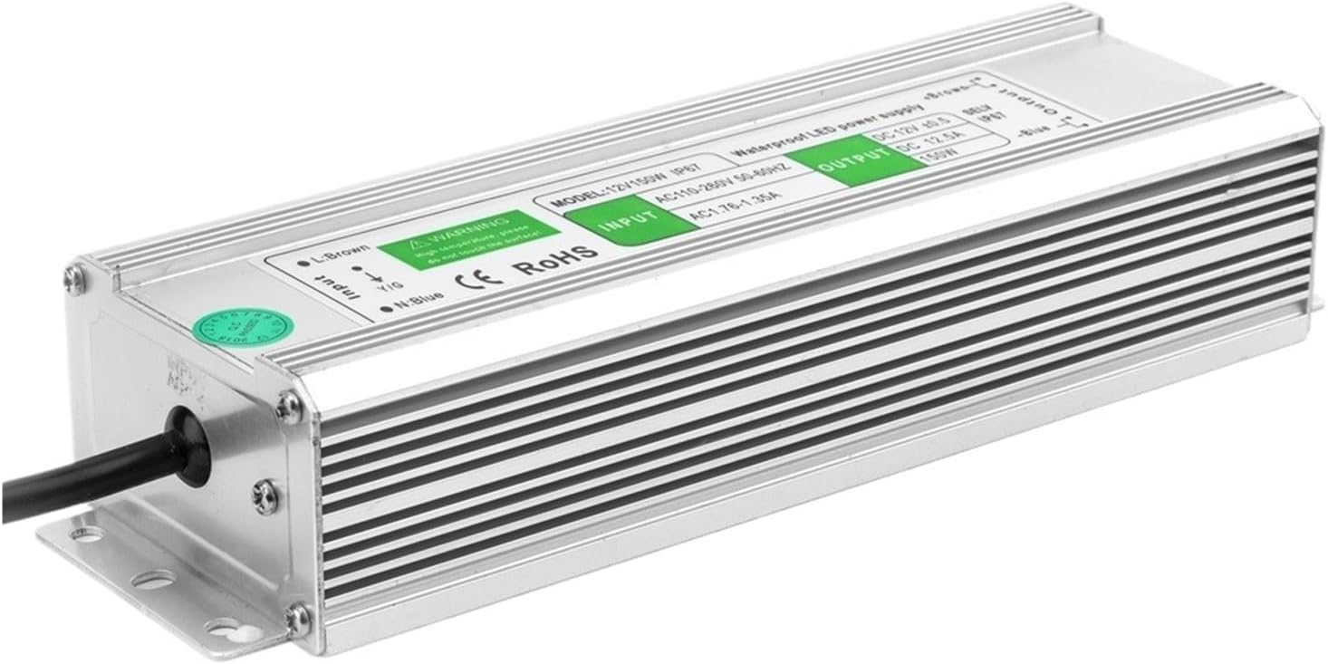 12V Waterproof IP67 LED Power Transformer Adapter 10w 20w 30w 36w 45w 50w 60w 80w 100w 120w 150w 200w 250w(150W)