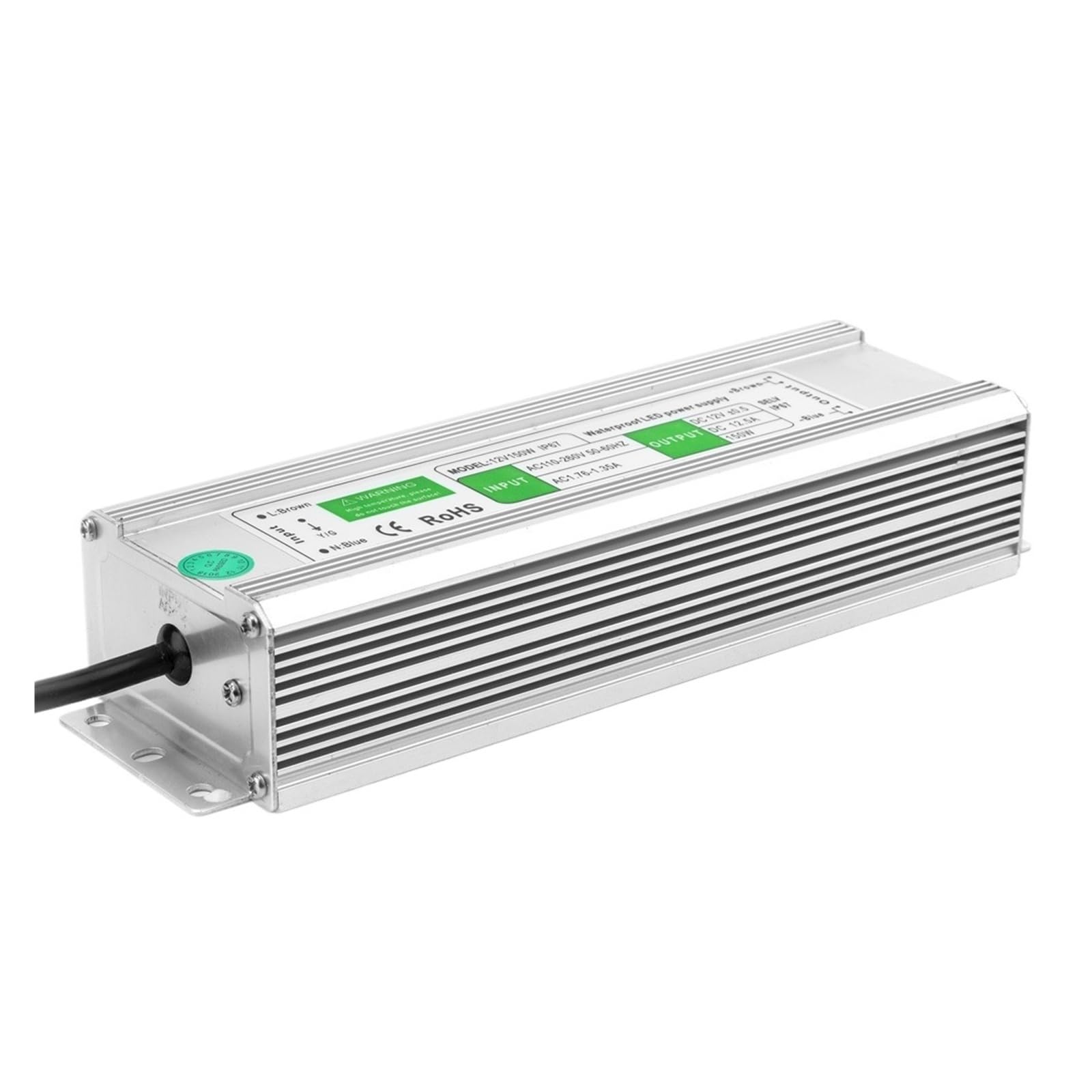 NVSFZGIYG 12V Waterproof IP67 LED Power Transformer Adapter 10w 20w 30w 36w 45w 50w 60w 80w 100w 120w 150w 200w 250w(150W)