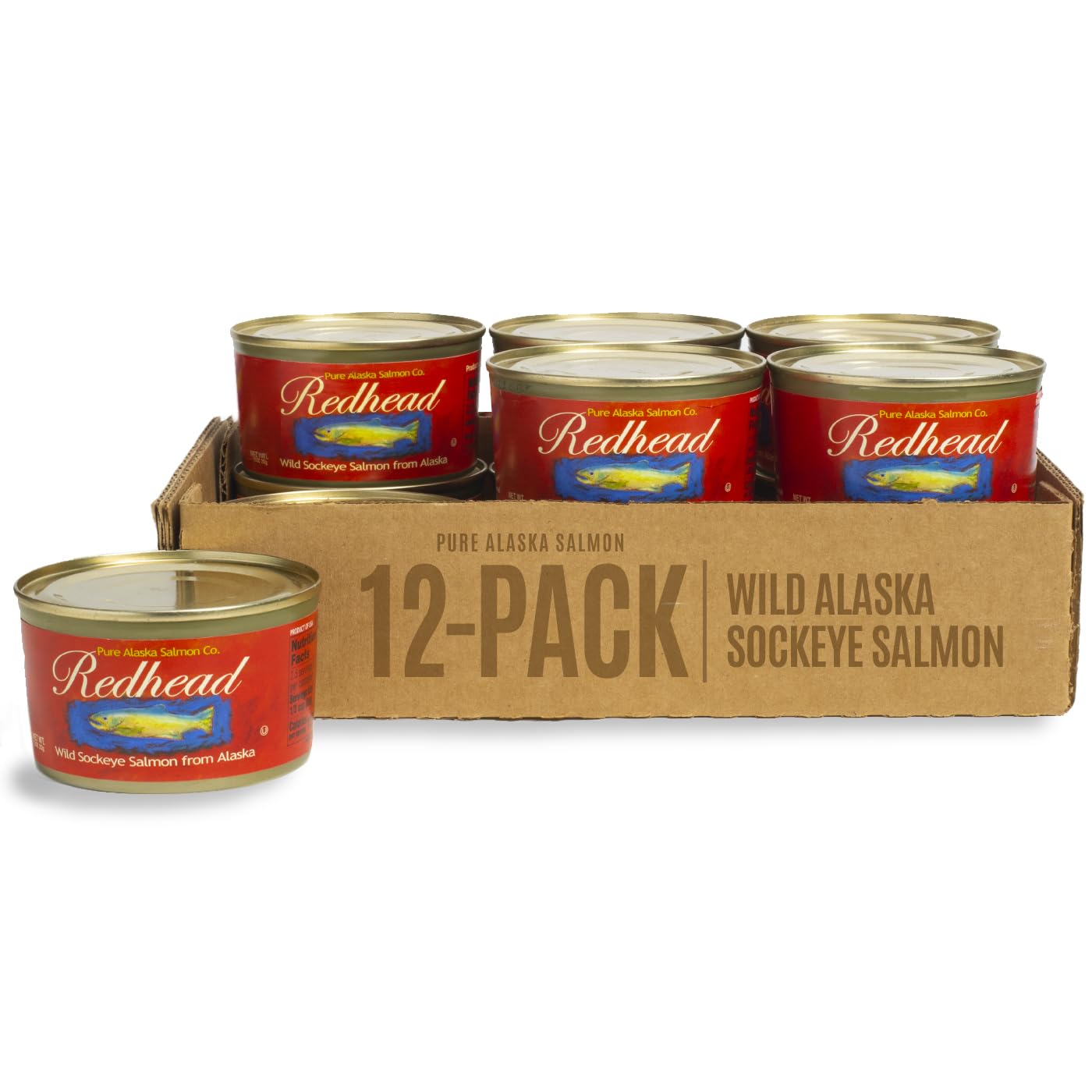 Redhead Alaska Sockeye Salmon 12-pack, wild-caught