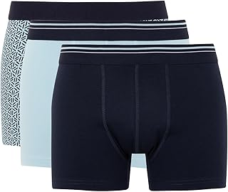 ديفاكتو طقم ملابس داخلية للرجال بقصة عادية مكون من 3 قطع بوكسر محبوك B8197AX