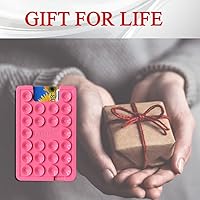 Vista 5 de Soporte para tarjeta de ventosa, cartera para teléfono, accesorio adhesivo de silicona para iPhone y Android, soporte de ducha de espejo manos Negro