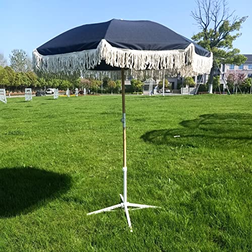 Parasol de jardín de 2 metros para terrazas de estilo mediterráneo con flecos 5