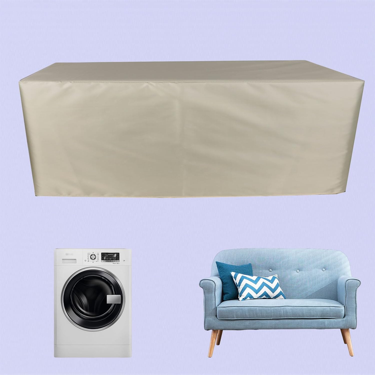 Dust Covers for Furniture Waterproof Heavy Duty 102" L x 53" D x 32"H, Large Water Resistant Outdoor Furniture Set Covers, 420D Garden Furniture Cover Waterproof, for Wicker Rattan Table Chair