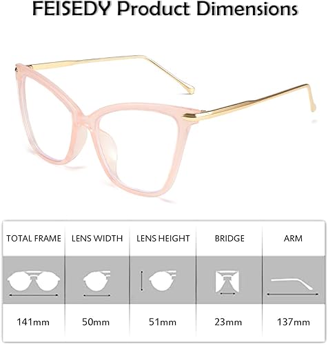 Miniatura 24 de FEISEDY Gafas de ojo de gato de gran tamaño Marco de bloqueo de luz azul gafas para mujeres B2589 005 Leopardo,001 negro,002 Rojo,003 rosa,004