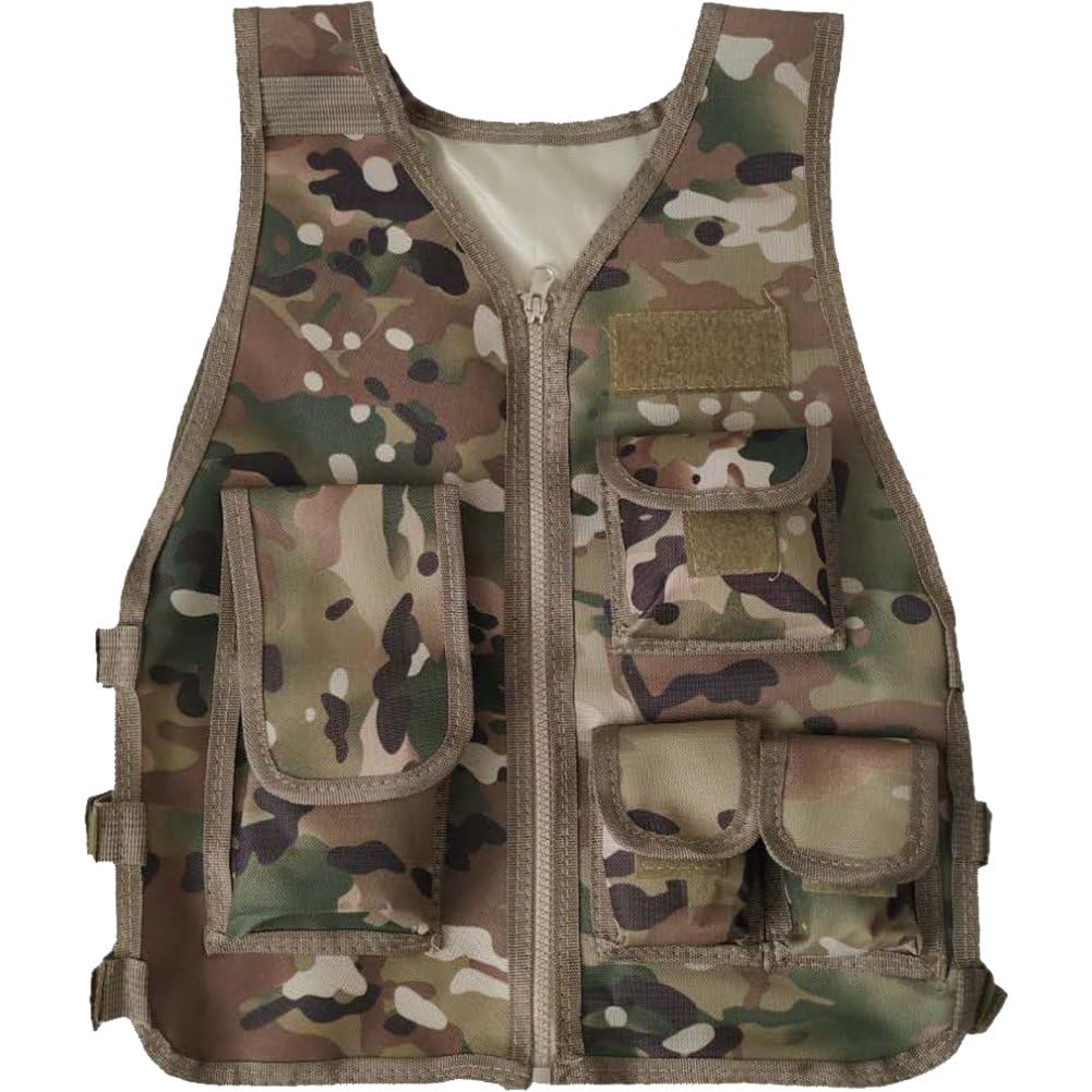 Chaleco Deportivo para Niños, Chaleco De Camuflaje, Chaleco Deportivo con Múltiples Bolsillos, Entrenamiento De Combate De Campo, Juegos Aire Libre