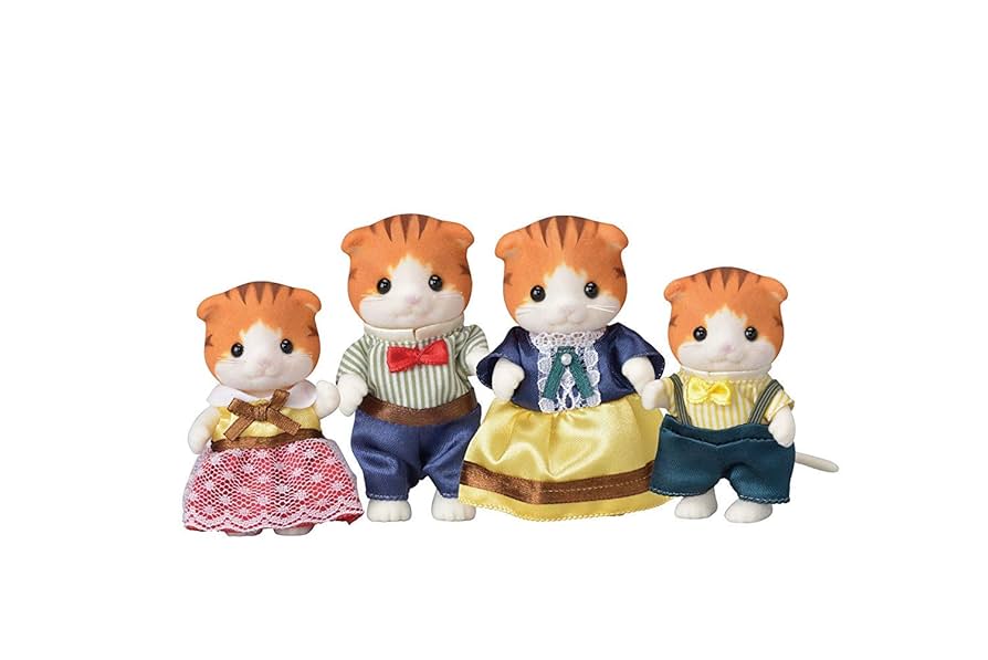 family cats　0331 Sylvanian Families Fisher Grey Cat Family Striped Flair