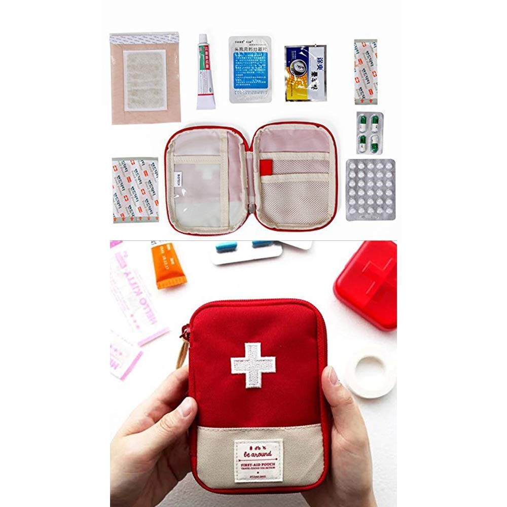 Runilex Small First Aid Kit Travel Pouch Medicine Storage Bag (Multicolor) 3