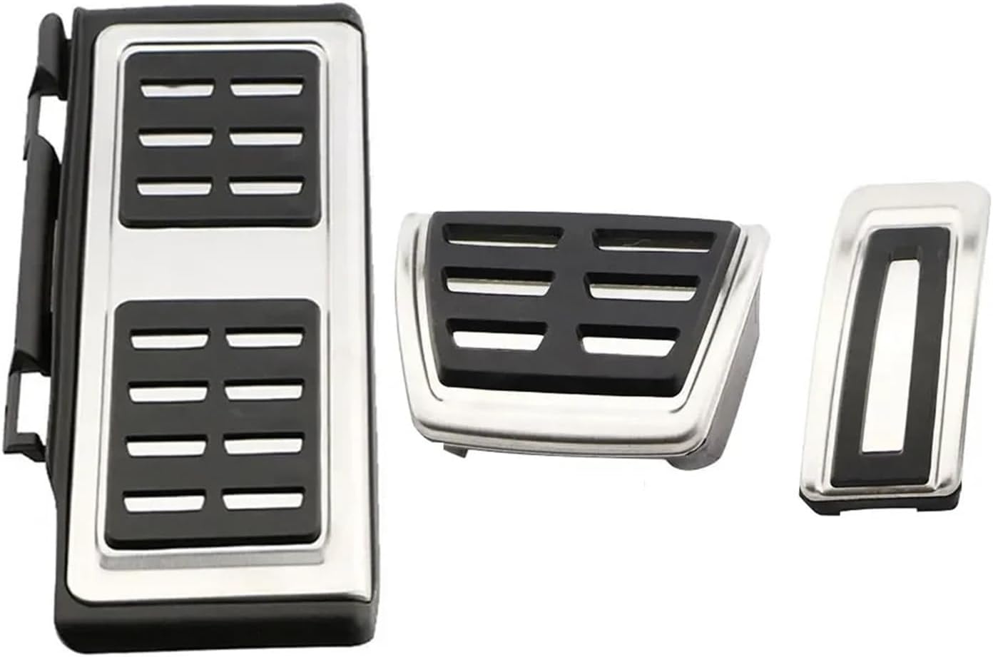 Car Pedal Pads Pedals Cover Compatible For VW Golf 7 GTI MK7 Compatible For Skoda Octavia A7 Stainless Steel Car Foot Fuel Pedal Brake Clutch Accessories(AT with Rest)