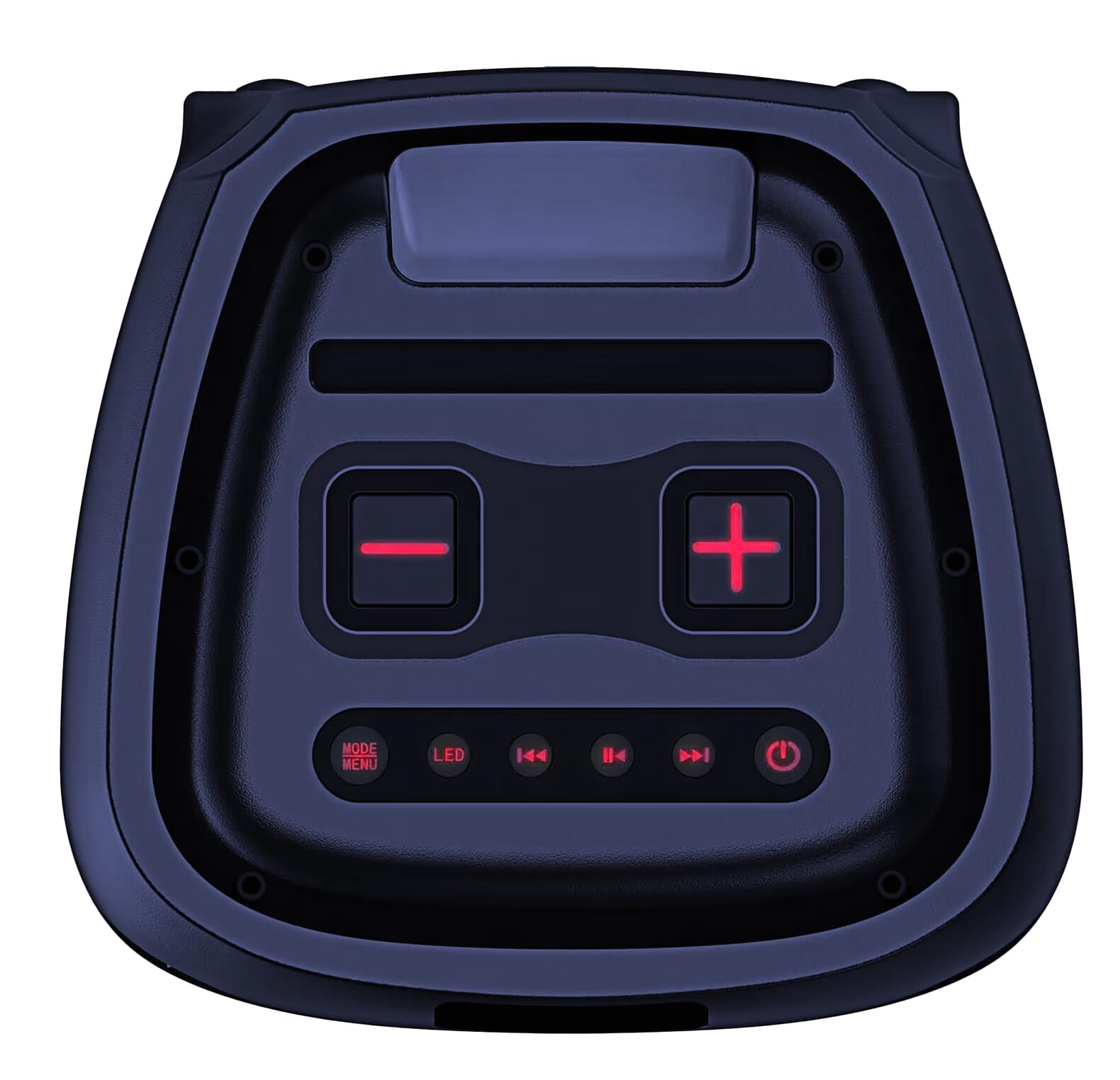 Red Bull Racing Podium, Altavoz Bluetooth Portátil con Iluminación RGB, Potencia Máxima de 320W, Amplia Conectividad Incluyendo AUX, Bluetooth, USB, Resistencia IPX5, con Asa y Ruedas