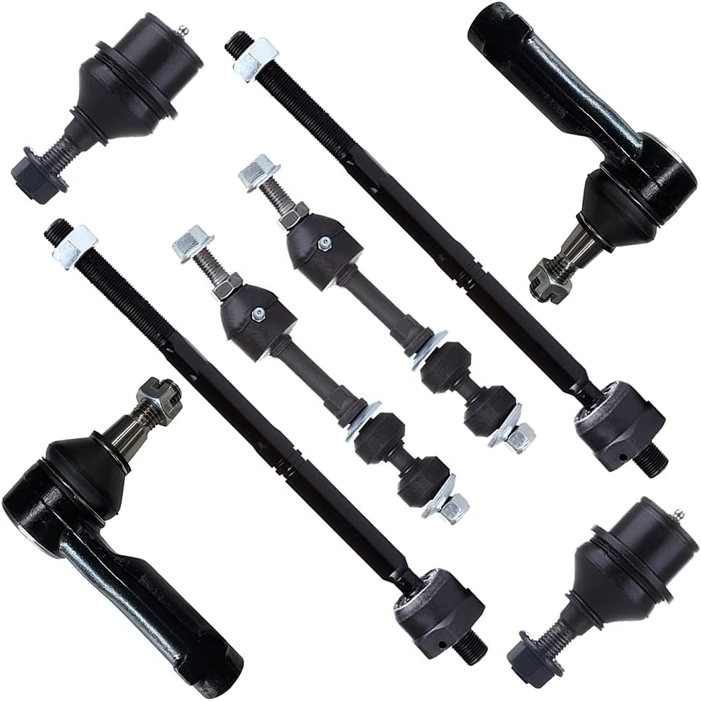 SCITOO 8-PC SET Front Suspension Sway Bar Link Kit - Fit For Ford For F-150 2WD For Lincoln Mark LT 2WD Front Sway Bar End Link Inner Tie Rod End Outer Tie Rod End Lower Ball Joint