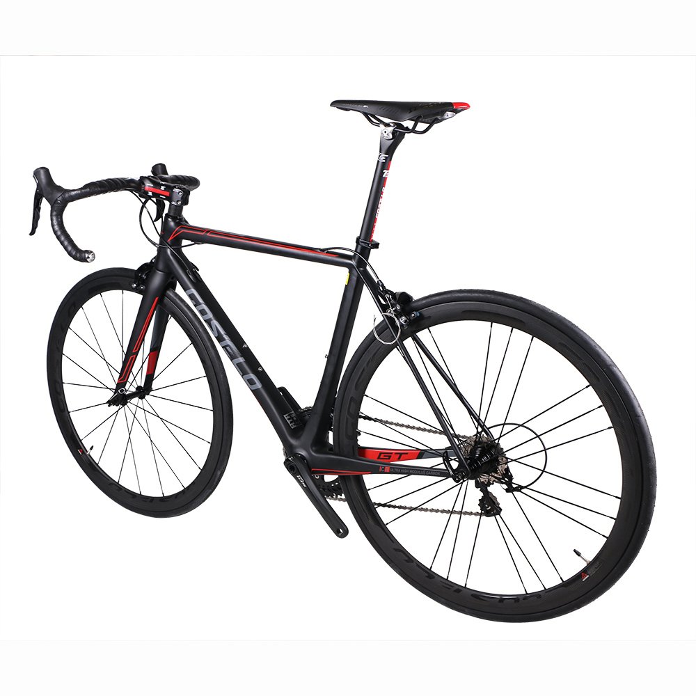 Costelo bici da corsa da uomo, in fibra di carbonio Speed Road Bends la rottura velocità del vento professionale Road bike, Silver
