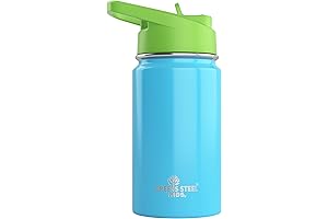 Leak Proof Water Bottle for Kids with Handle and Straw
