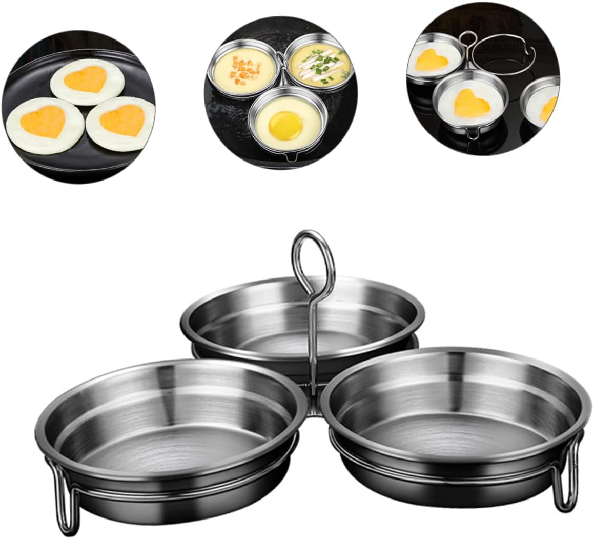 Stainless Steel Egg Poacher Mold for Home Cooking Non-stick Egg Boiling Cooker Easy Demoulding Cleaning for and Steamed Dishes Material