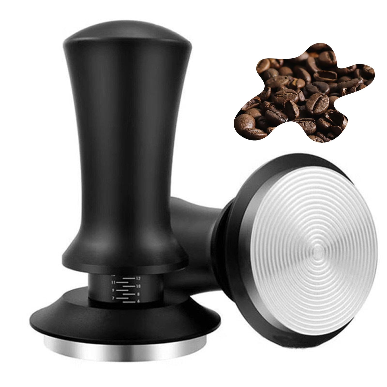 51mm Coffee Tamper with Precise Scales, Adjustable Constant Pressure Coffee Tamper for Espresso Machine, Spring-Loaded Auto-Return Espresso Accessories for Home Commercial Espresso Brewing-image-48