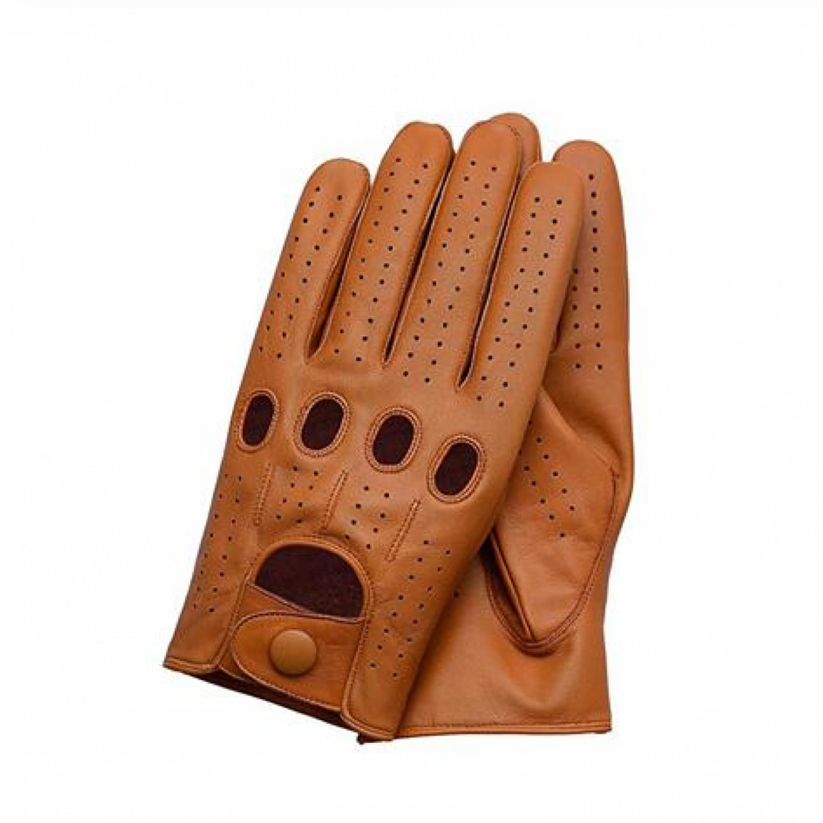 Motorradhandschuhe Herren Handschuhe Leder Fahrradhandschuhe Vollfinger Ungefüttert Anti-Rutsch Handschuhe Herren Lederhandschuhe