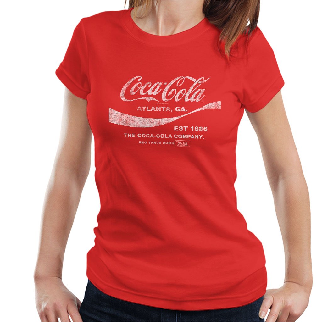 Coca-Cola Women's Red Coca Cola Drink 1886 T-Shirt