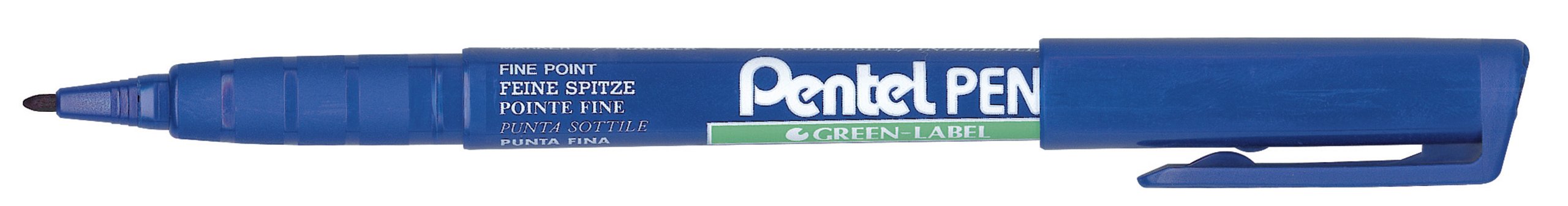 Pentel Green Label Fine Marker Pen Nms50 - Nms50-C Blue / Single - Refillable Marker Pen