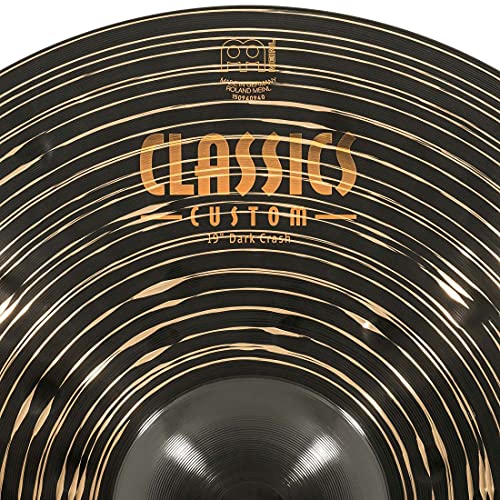 Meinl 19" Crash Cymbal - Classics Custom Dark - Made In Germany, 2-Year Warranty (Cc19Dac) #TOP3