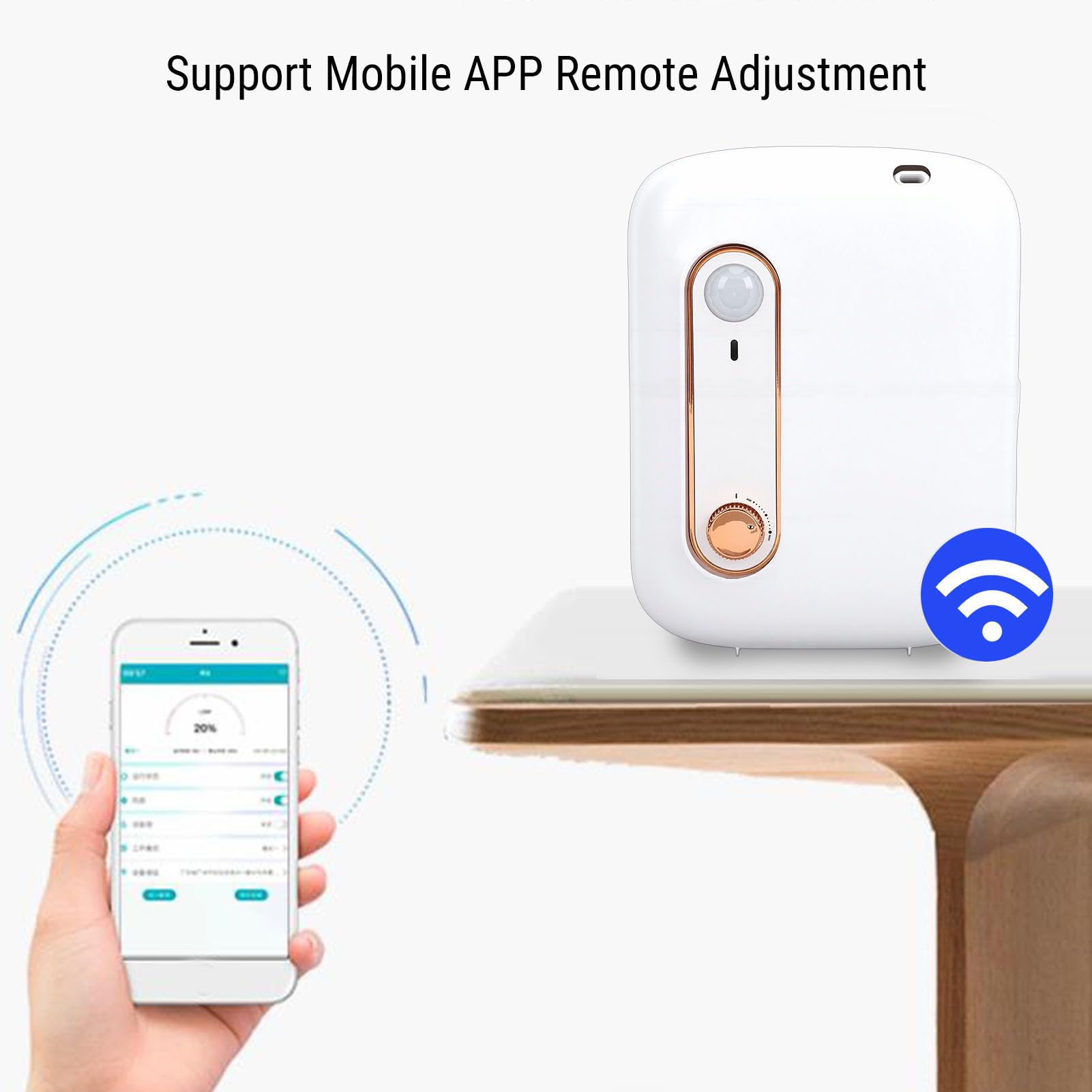 Socobeta Diffusore di Oli Essenziali con Rilevamento Intelligente, Design Elegante, APP Mobile, Controllato per Area 100㎡ di Uffici Domestici