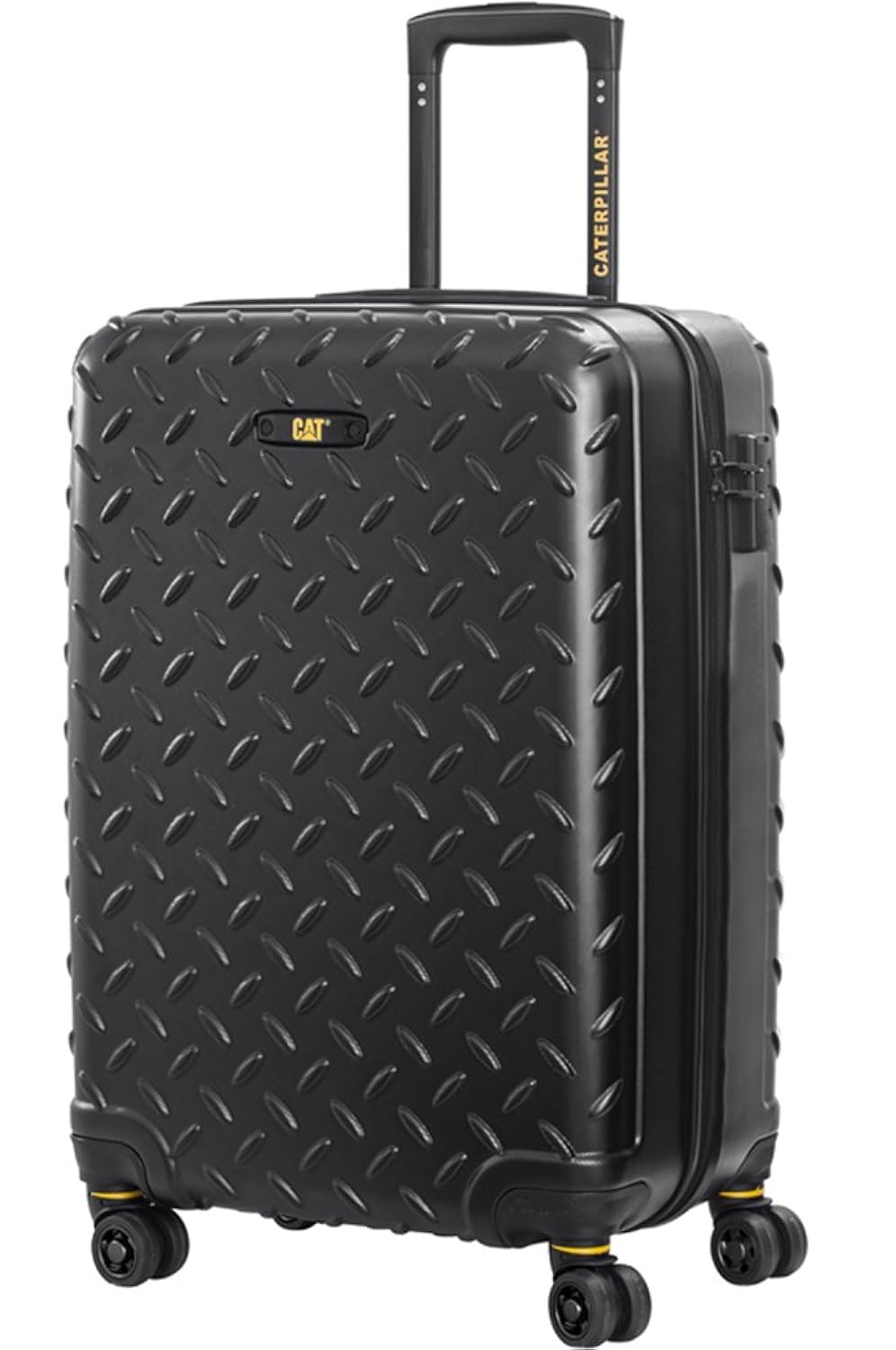Caterpillar Industrial Plate 55 cm Small Hardsided ABS Cabin Suitcase Trolley Bag Cabin Bag for In Flight Travel 7 kg with 8 Spinner Wheels TSA Lock with TSA Lock for Men and Women – Black Caterpillar Industrial Plate 55 cm Small Hardsided ABS Cabin Suitcase Trolley Bag Cabin Bag for In Flight Travel 7 kg with 8 Spinner Wheels TSA Lock with TSA Lock for Men and Women – Black