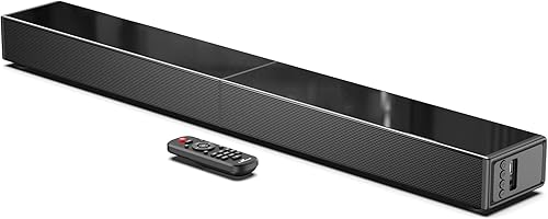 LARKSOUND Barra de sonido de 2.1 canales con subwoofer integrado, barra de sonido de 31 pulgadas para TV con conexiones BluetoothHDMI ARCópticaAUXUSB