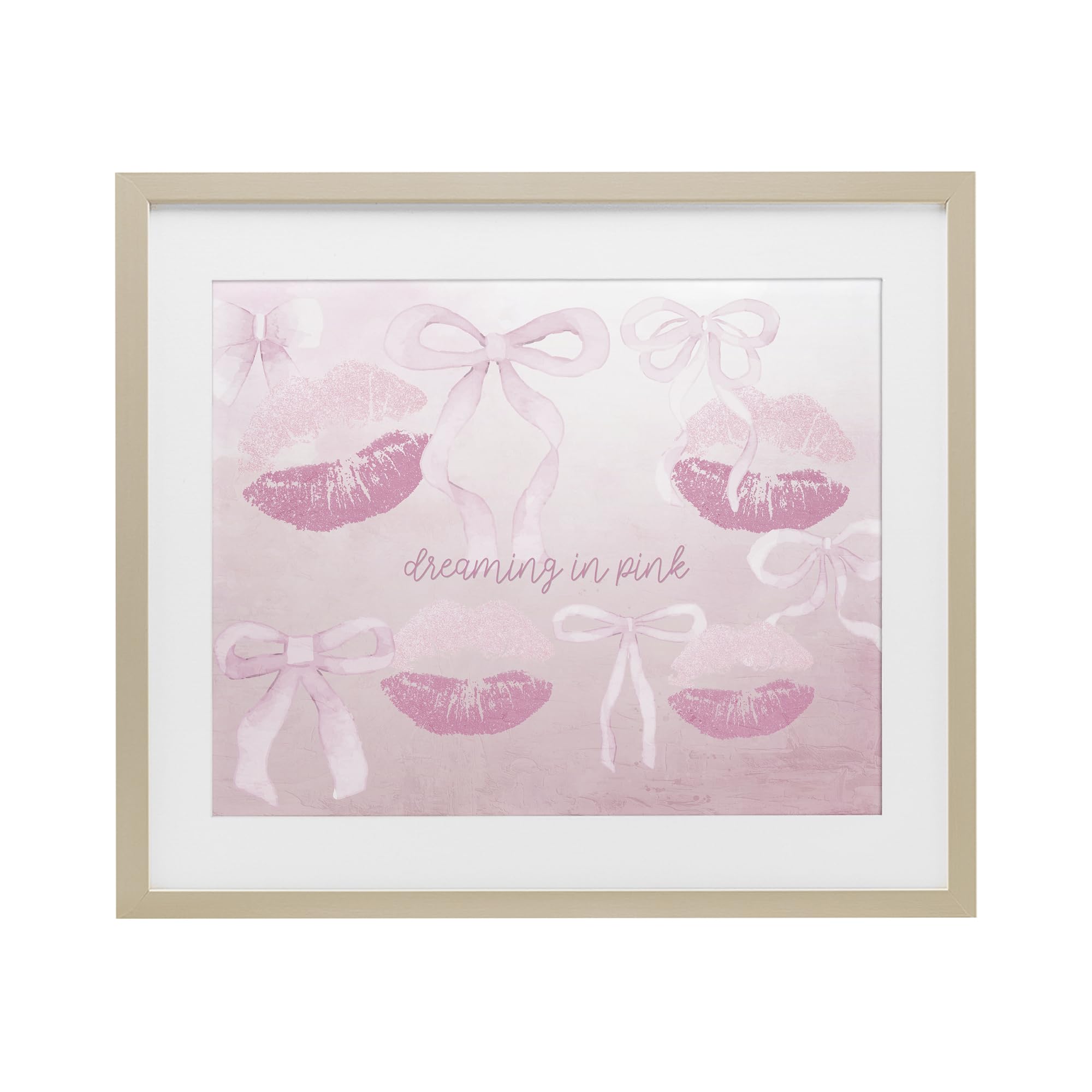 Dreaming In Pink Birch tableau encadré par Kim Allen sous verre Stupell Industries 33x40cm