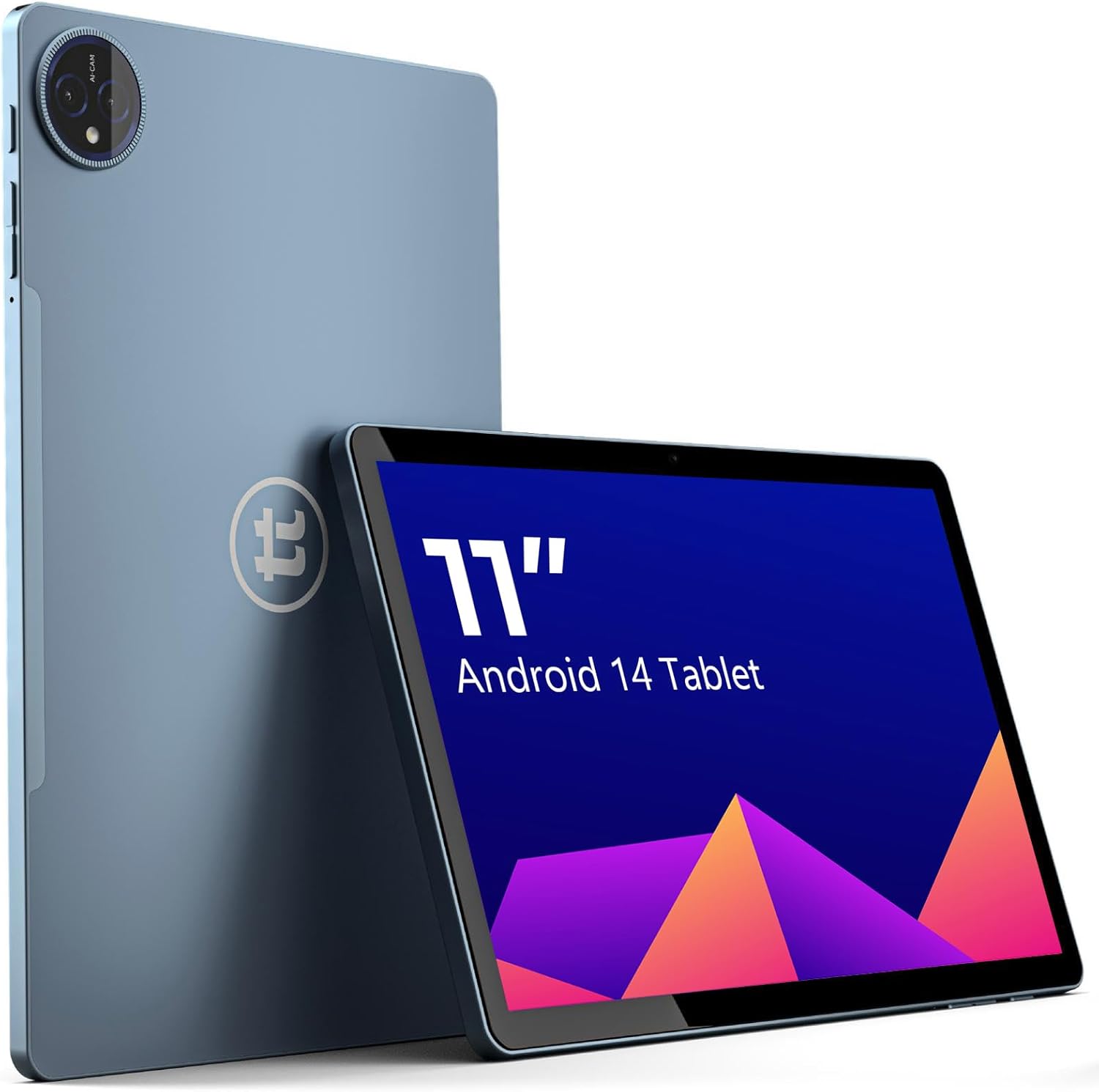 11 inch Tablet with Case, Android 14, Octa-Core Processor, 8GB RAM 128GB Storage, WiFi + Cellular, Bluetooth, HD Touchscreen, Dual Camera, 7000 mAh Battery, Pre Installed Apps - Blue