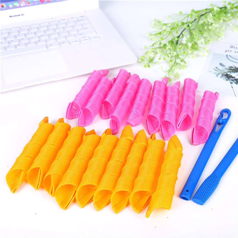 Rulos Para El Pelo Rulos for el cabello (30/45/55/65 cm) sin forma de onda, rizos redondos en espiral, rizador de pelo suave, rodillos mágicos for el cabello DIY Rulos Flexibles Para Rizar Pelo (Tama