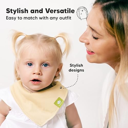 Miniatura 8 de KeaBabies Paquete de 8 baberos orgánicos para bebés para niñas y niños y paquete de 10 baberos bandana para bebé, baberos de dentición para niños y