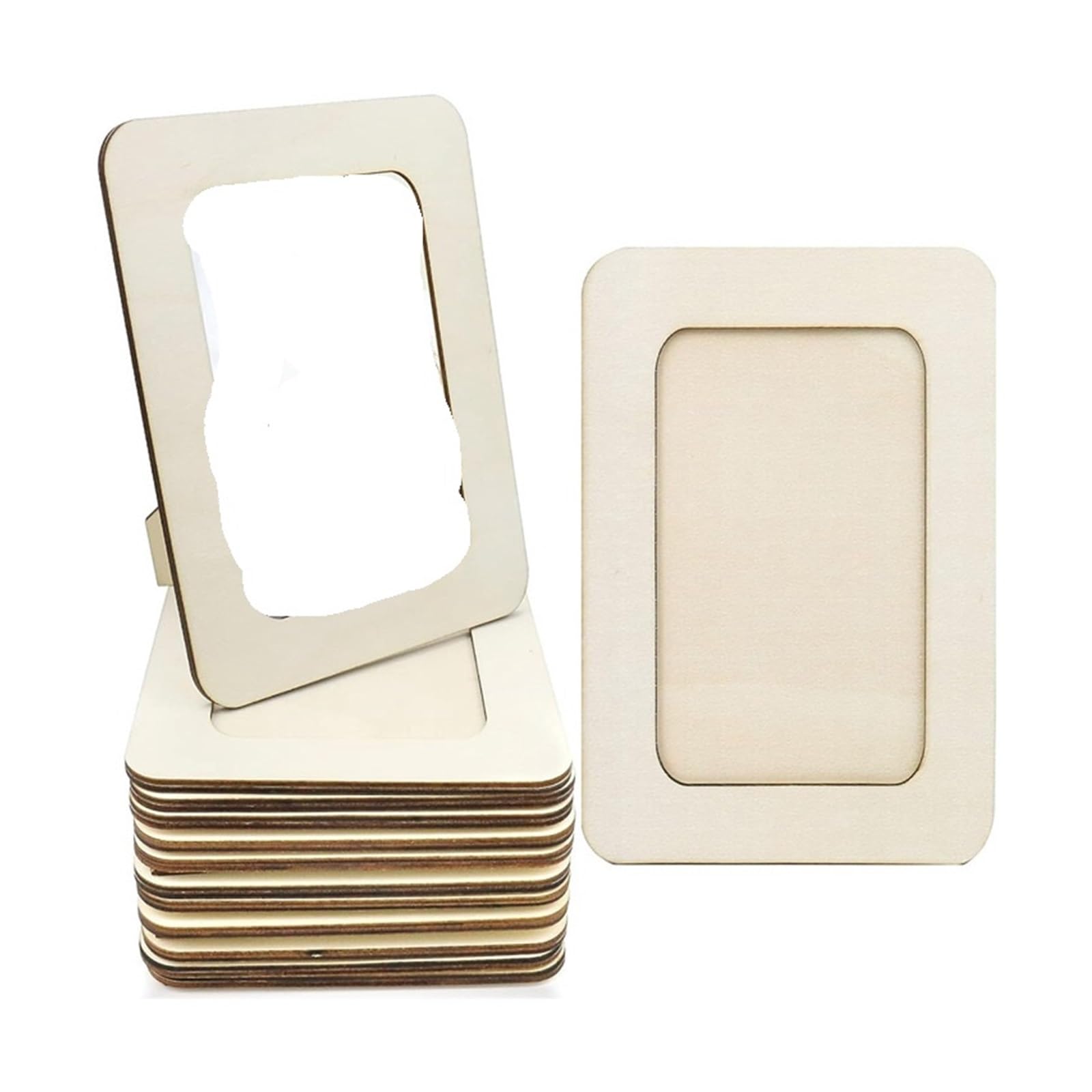 Wooden photo frame, 12 Pieces Wood Picture Frames Unfinished Solid Photo for Wall & Tabletop Display