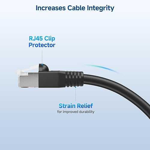 Miniatura 5 de Cable Matters - Juego de 100 botas de alivio de tensión para cable de gran diámetro color negro