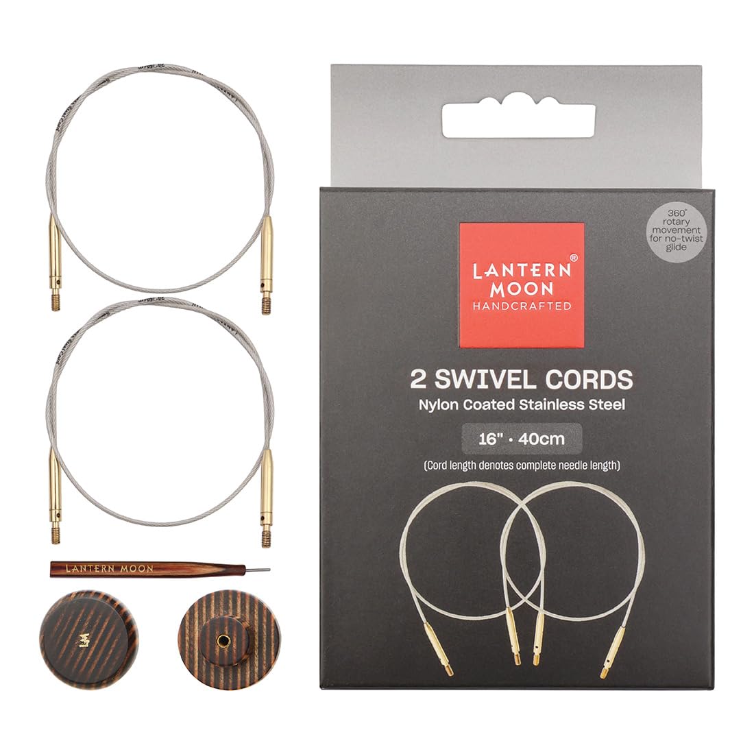 Lantern Moon Swivel Cable, Silver & Brass, 40 cm