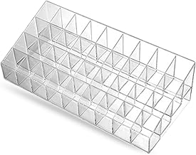 Lipstick Organizer 36 Compartments Makeup Organizer for Transparent Lipstick Holder Acrylic Lipstick Holder Cosmetic Tray for Lip Gloss, Nail Polish
