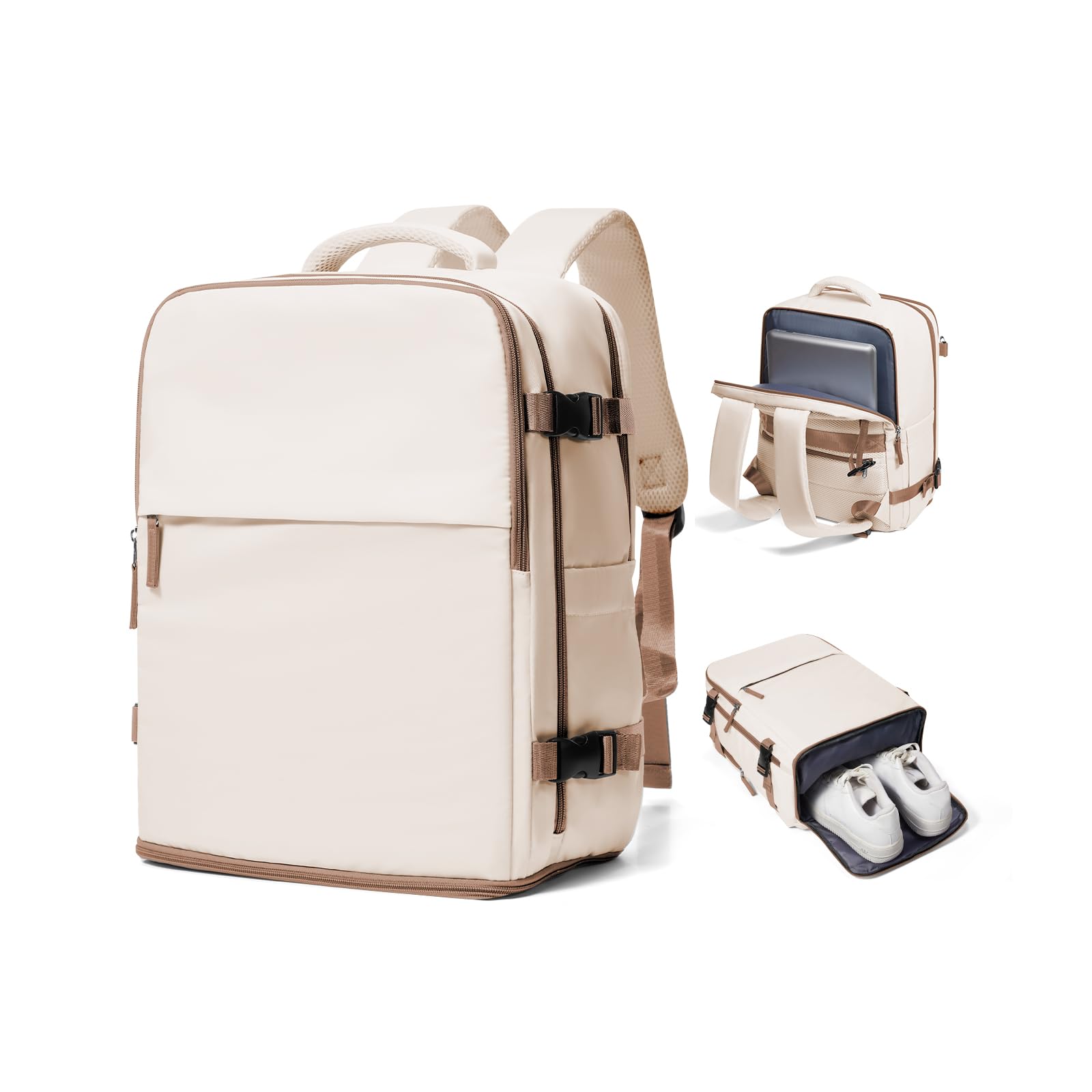 SZSYCN Zaino da Viaggio per Ryanair/Wizzair 40x30x20 Borse da Cabina per Ryanair 40x30x20 Bagaglio a Mano Easyjet per Laptop da 16 Pollici Zaino Casual con Scomparto Scarpe Donna Uomo