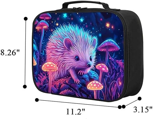 Miniatura 39 de Lonchera de fútbol para niños, bolsa de almuerzo para escuela primaria, regalo para niños y niñas o hijo, poliéster, sin correa de hombro, a prueba