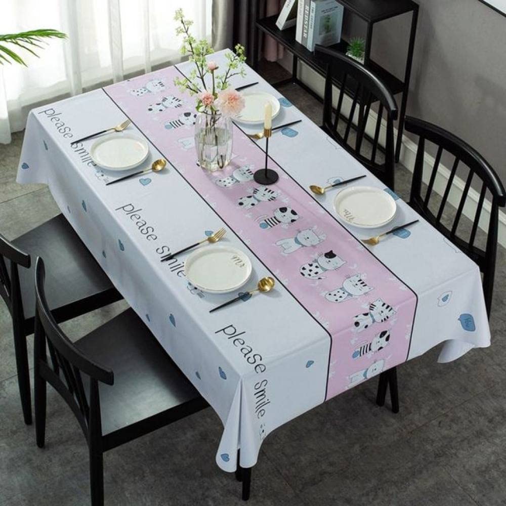 Nappe PVC anti-tache LIJUCAI style européen pour éliminer les corvées de lavage de table